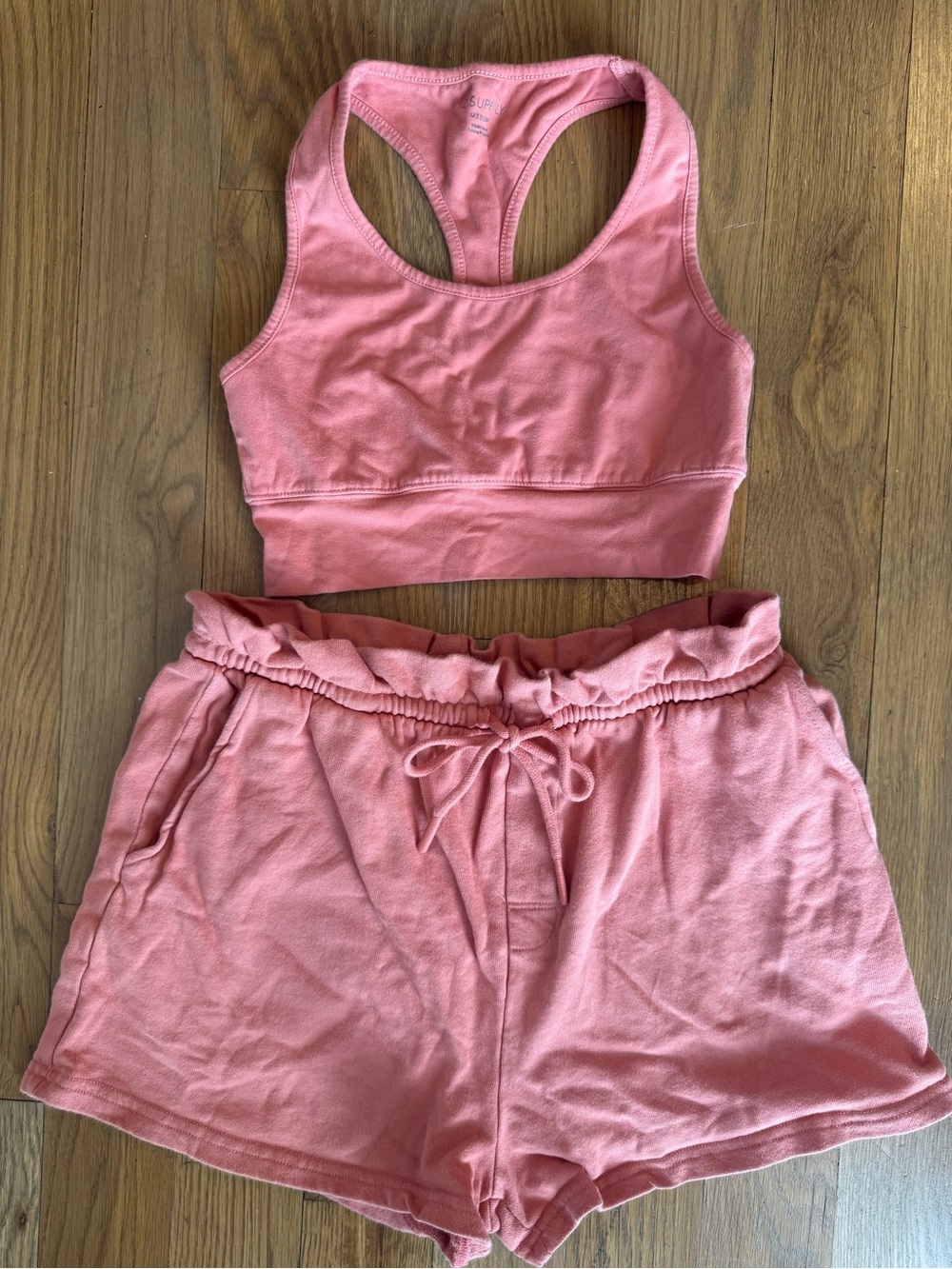 Z Supply Coral Racerback Bralette & Drawstring Shorts Set